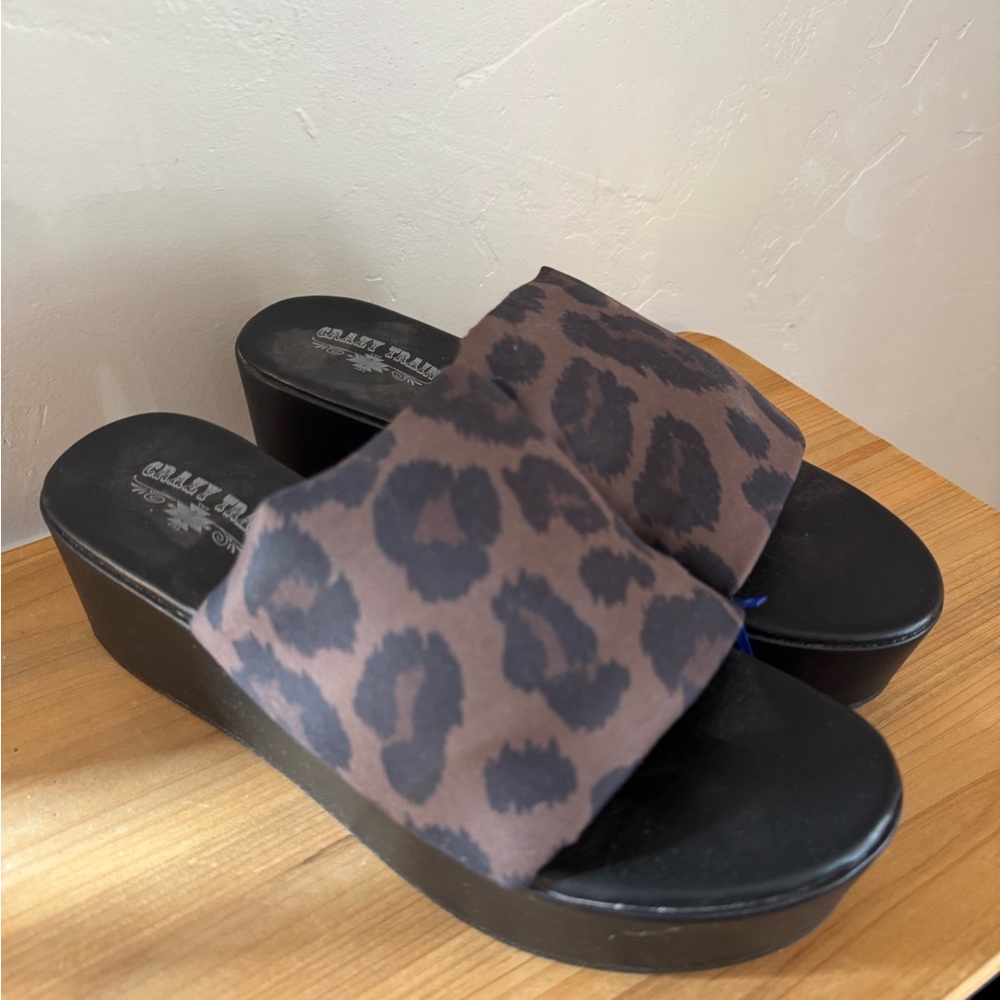 Crazy Train Leopard Wedge